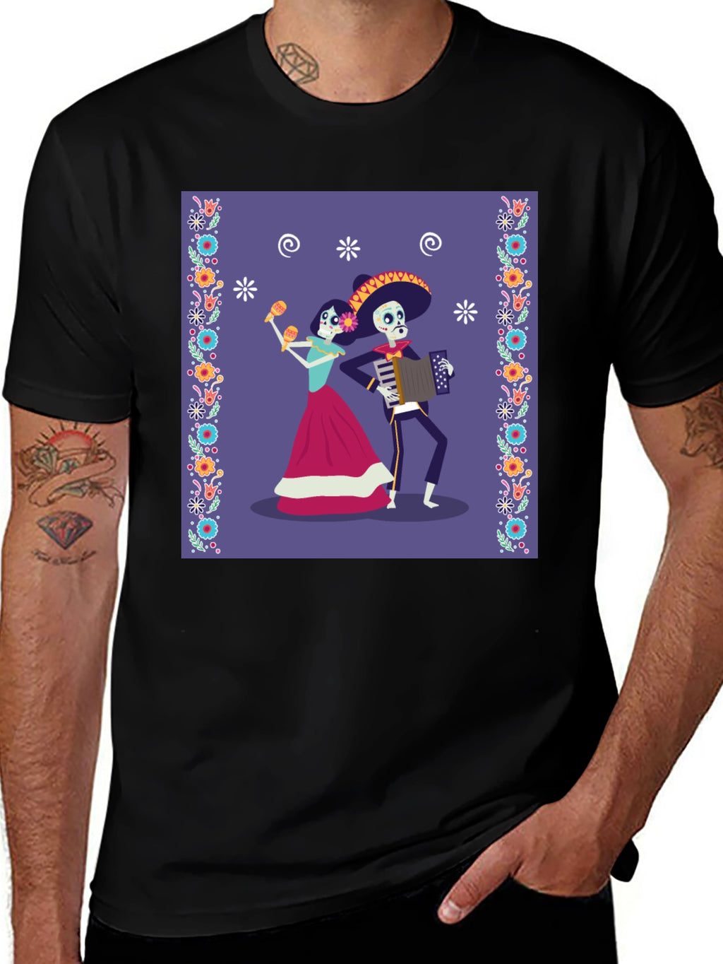 Day of the Dead Skeleton Mariachi T-Shirt