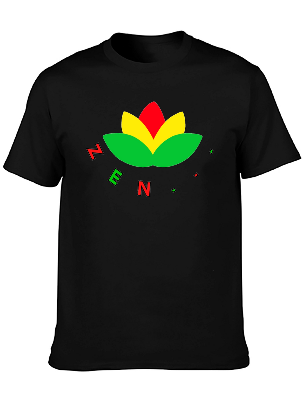 Zen Lotus T-Shirt - Black Cotton Blend