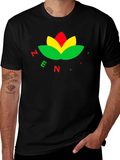 Zen Lotus T-Shirt - Black Cotton Blend