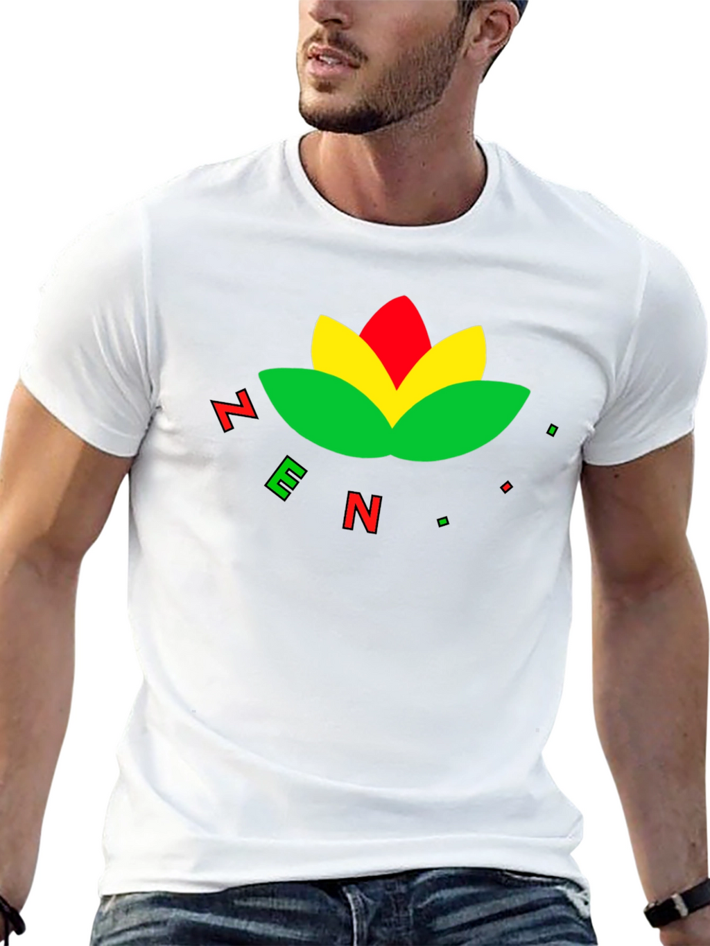 Zen Lotus T-Shirt - Black Cotton Blend