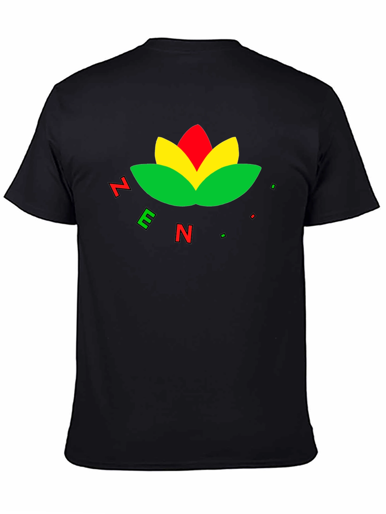 Zen Lotus T-Shirt - Black Cotton Blend