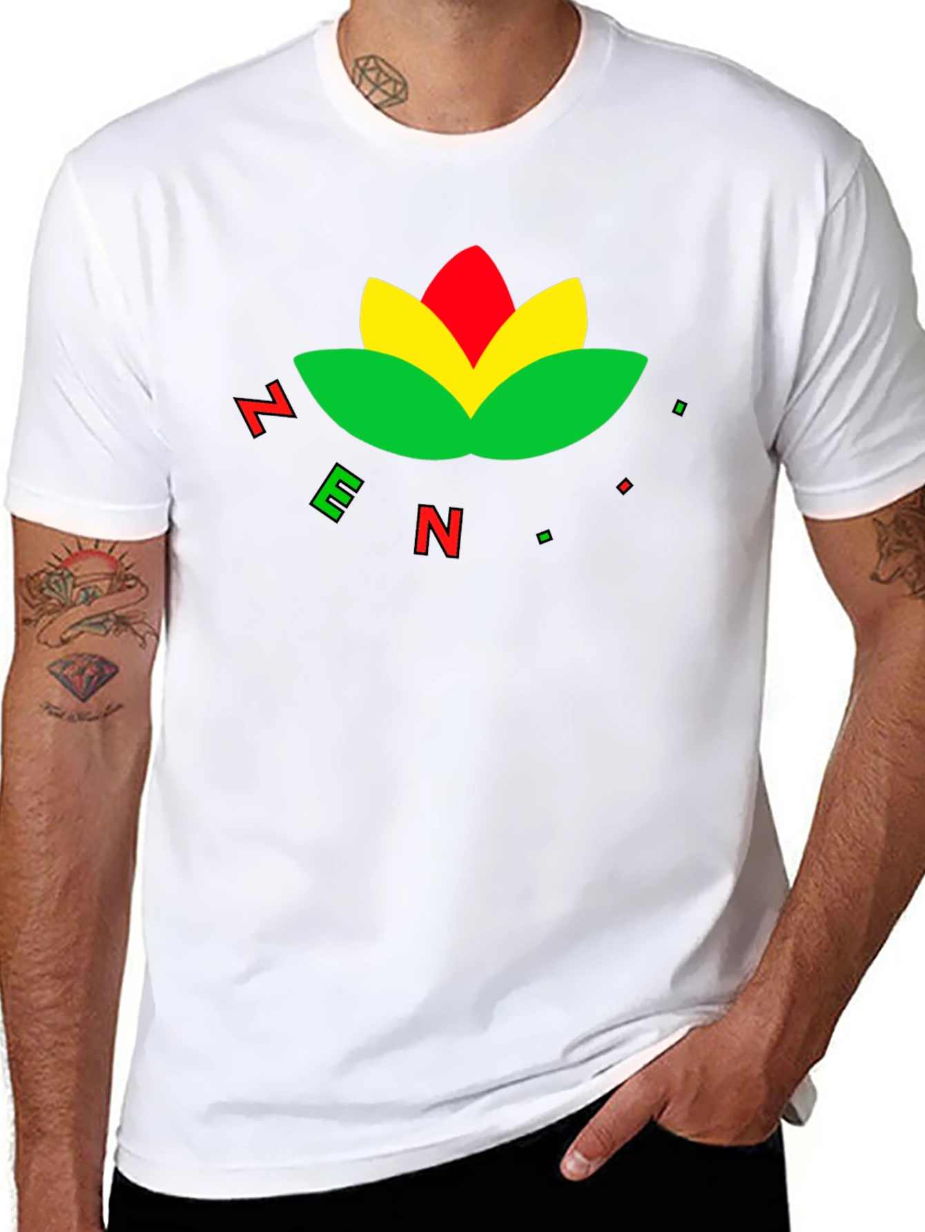 Zen Lotus T-Shirt - Black Cotton Blend