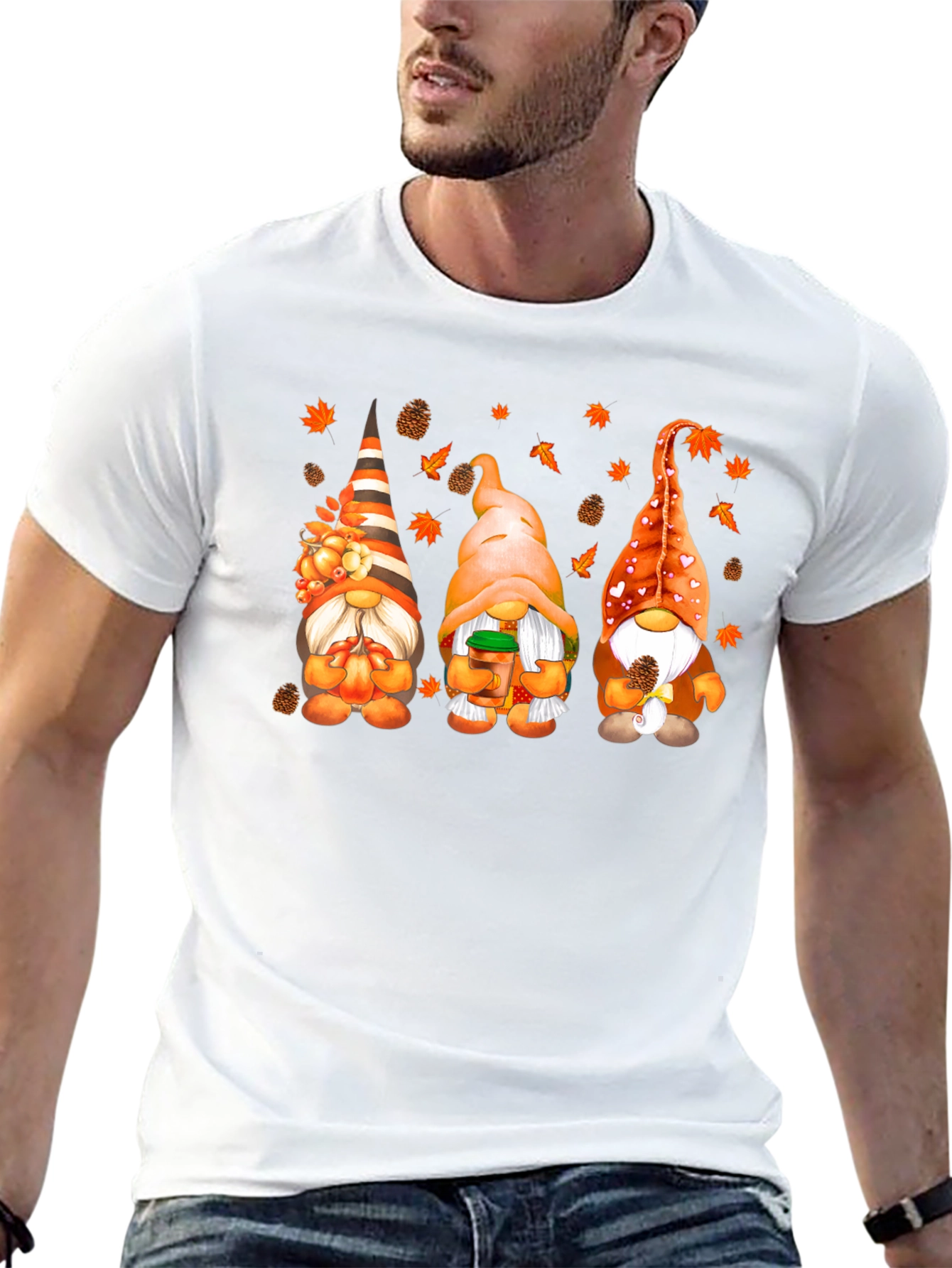 Fall Gnomes Graphic Tee - Autumn Season Shirt