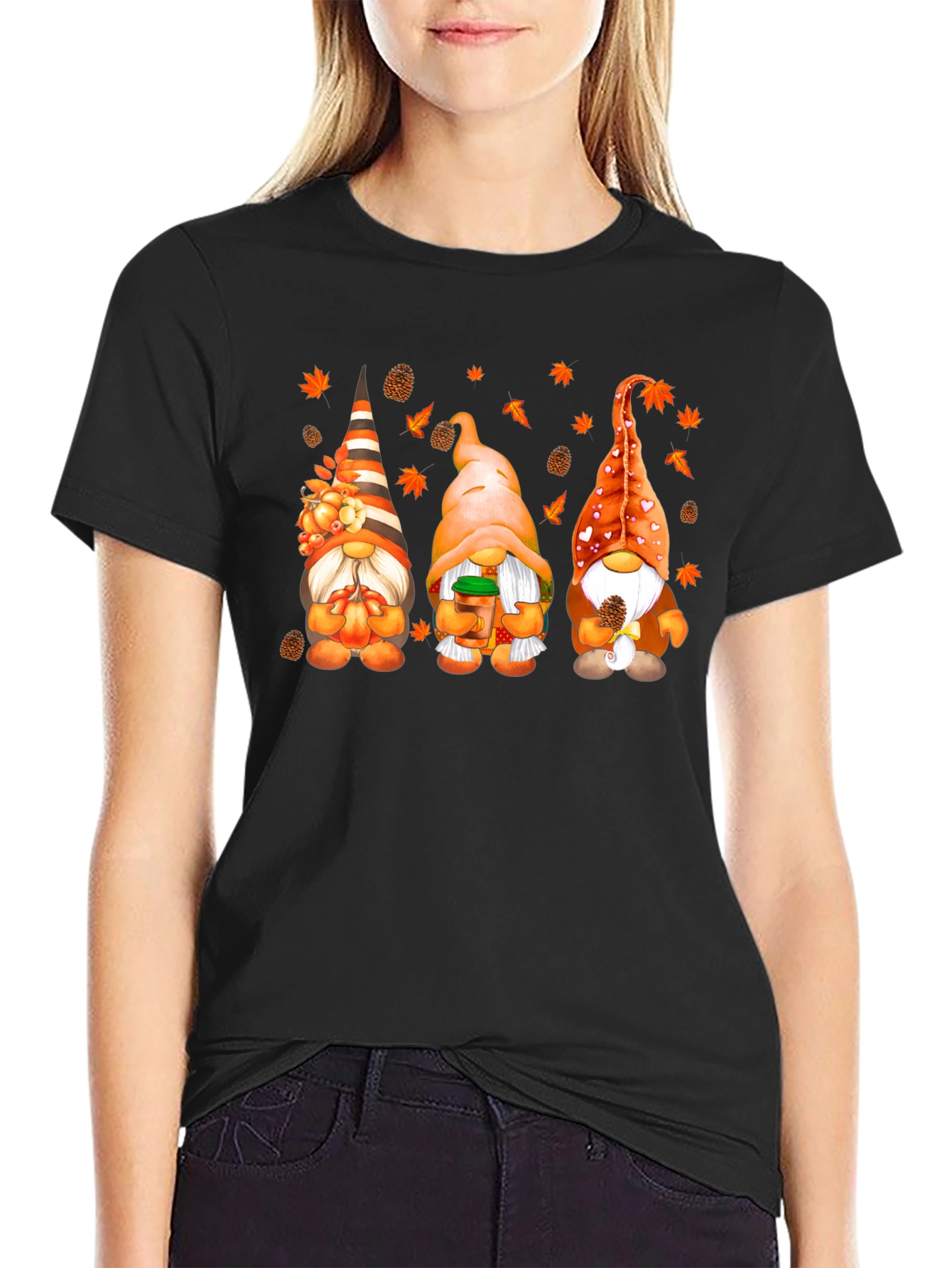 Fall Gnomes Graphic Tee - Autumn Season Shirt