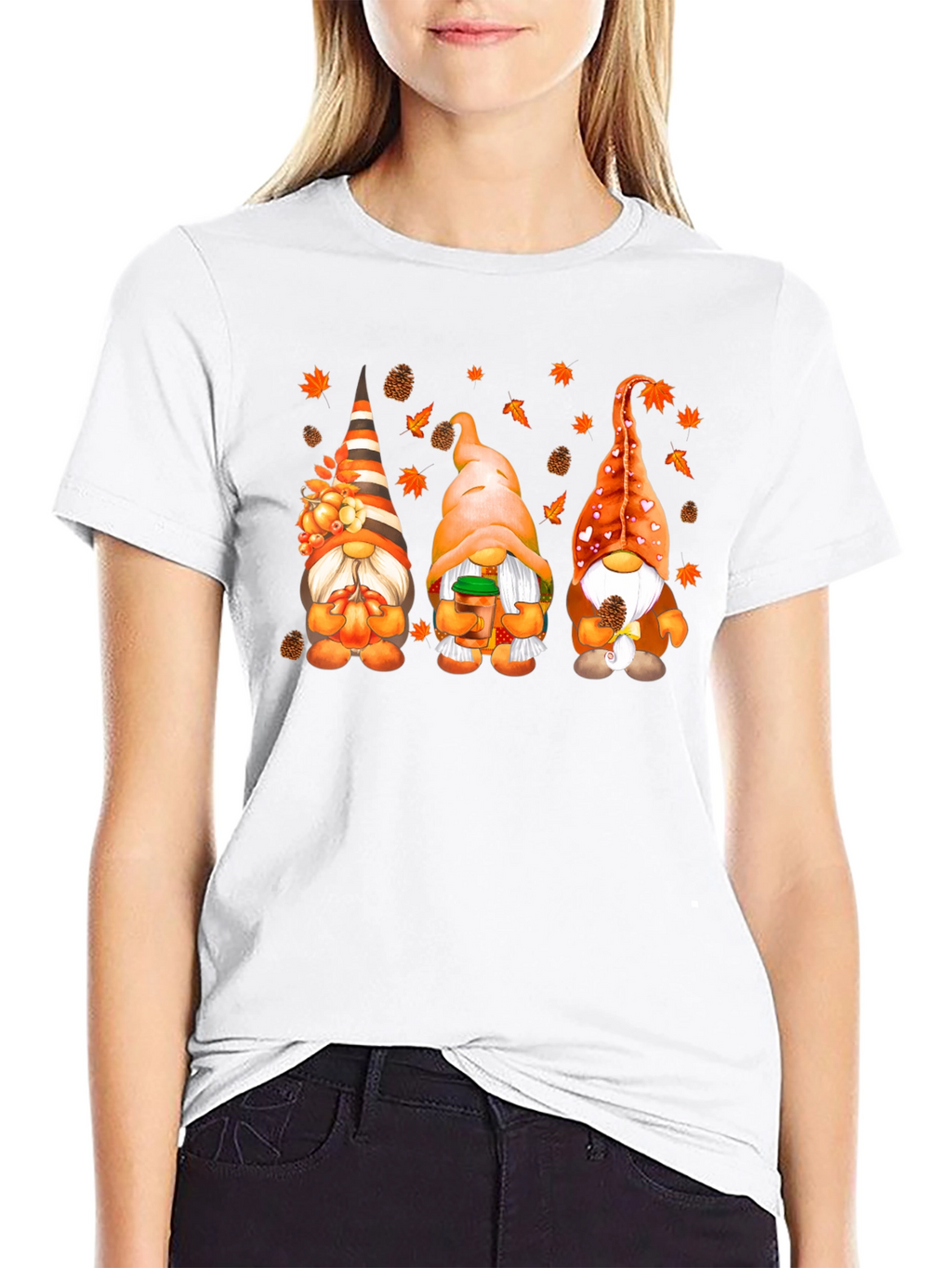 Fall Gnomes Graphic Tee - Autumn Season Shirt