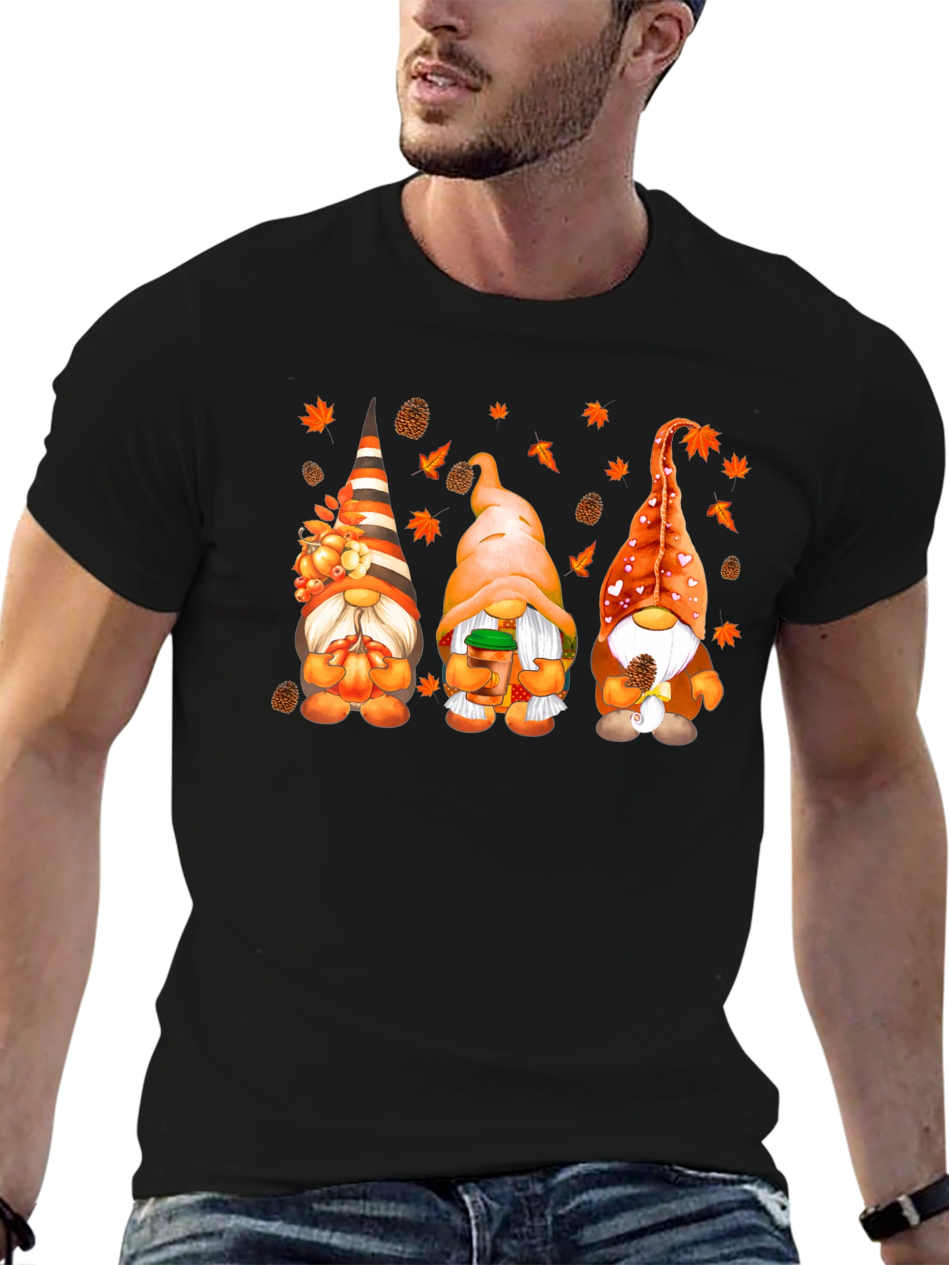 Fall Gnomes Graphic Tee - Autumn Season Shirt