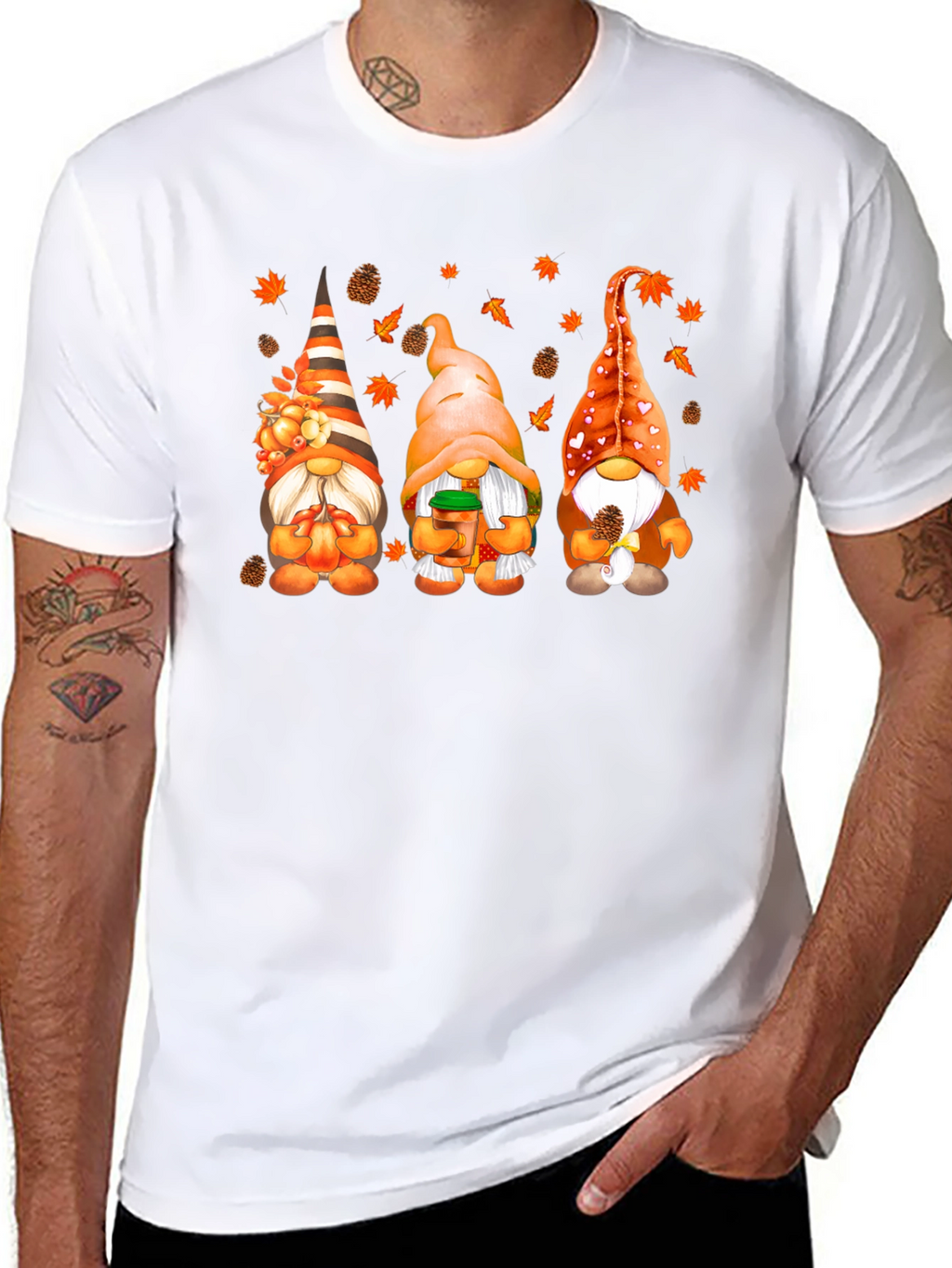 Fall Gnomes Graphic Tee - Autumn Season Shirt