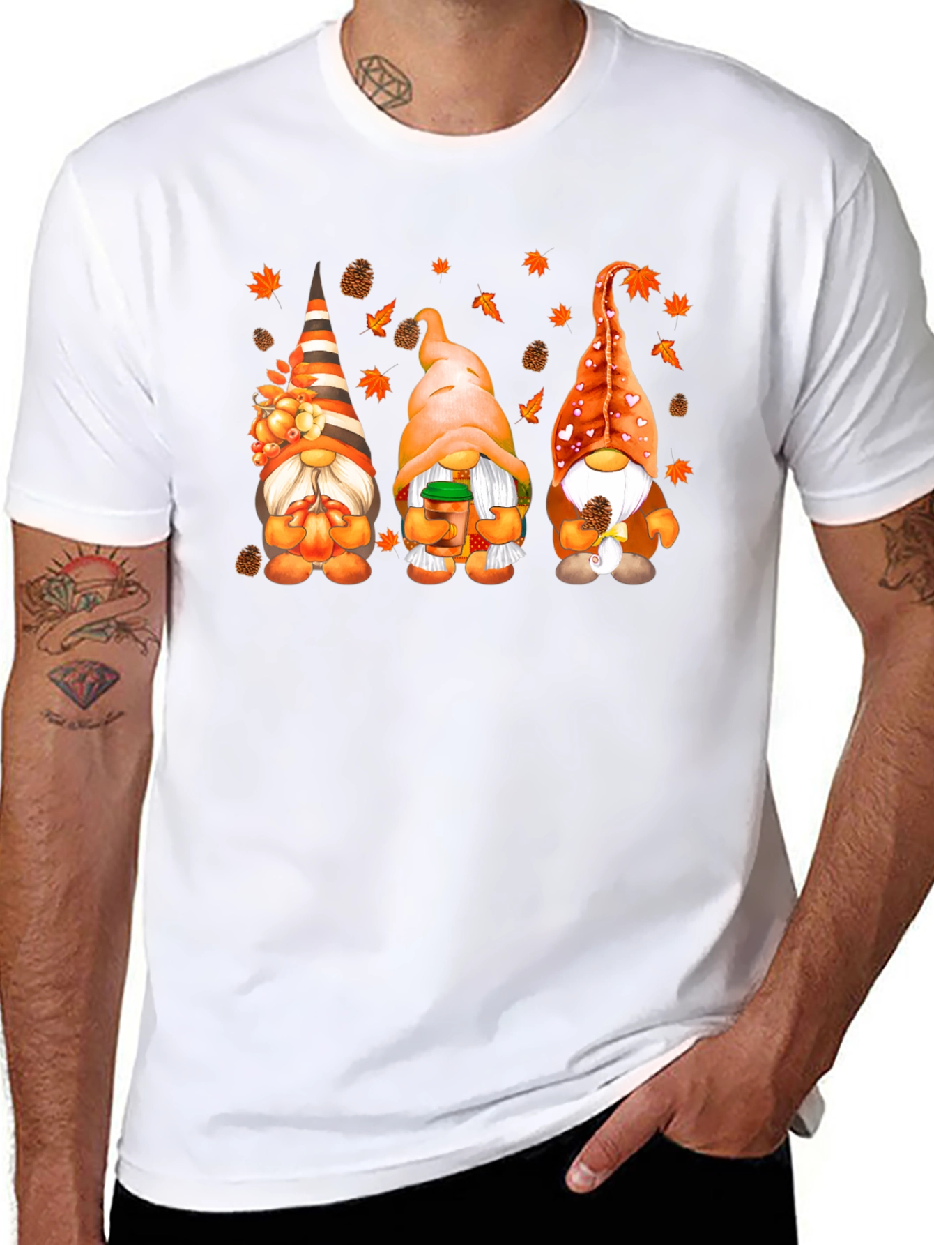 Fall Gnomes Graphic Tee - Autumn Season Shirt