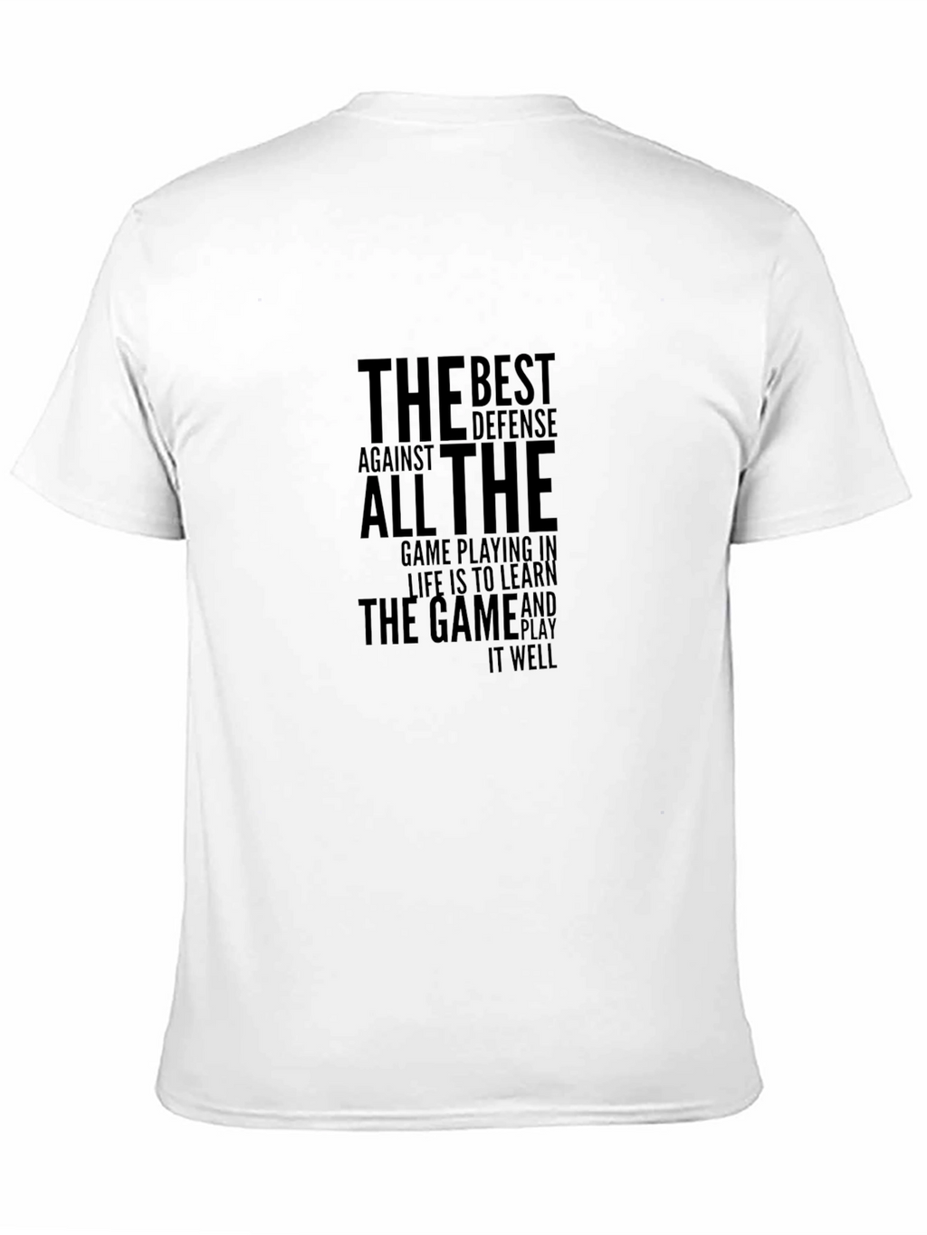Motivational Best Defense Graphic Tee - Black