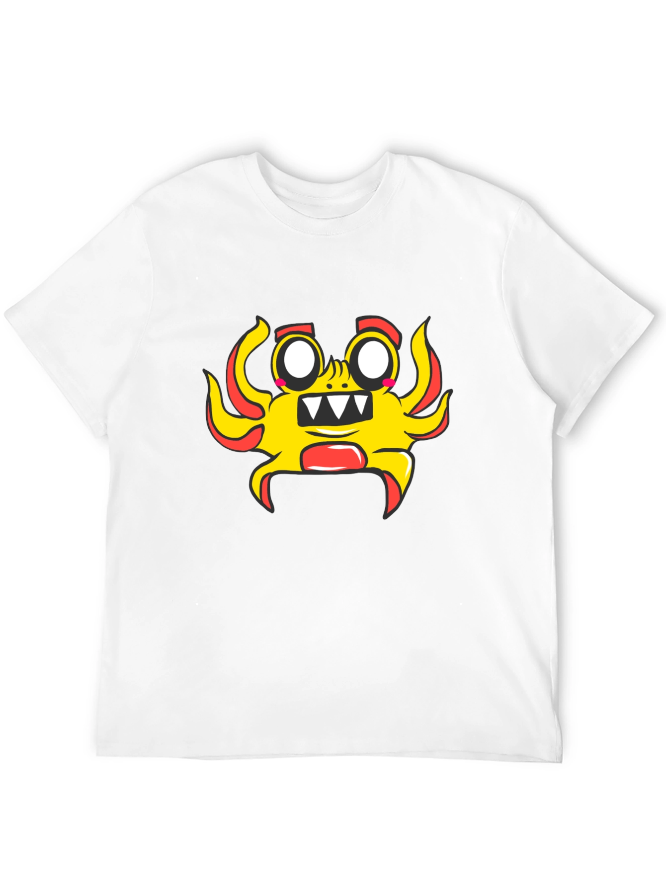 Fun Cartoon Character Black T-Shirt