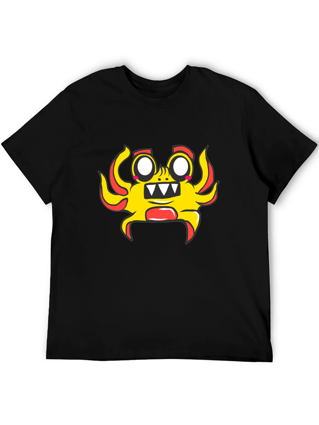 Fun Cartoon Character Black T-Shirt
