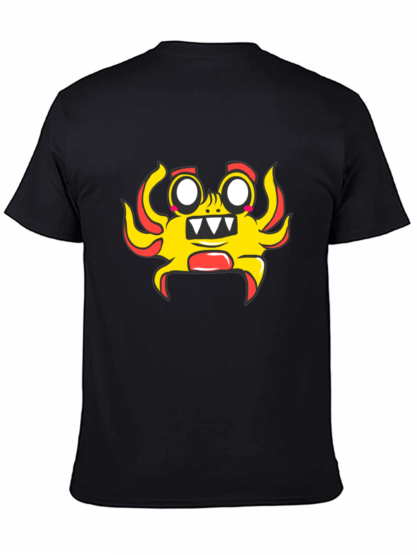 Fun Cartoon Character Black T-Shirt