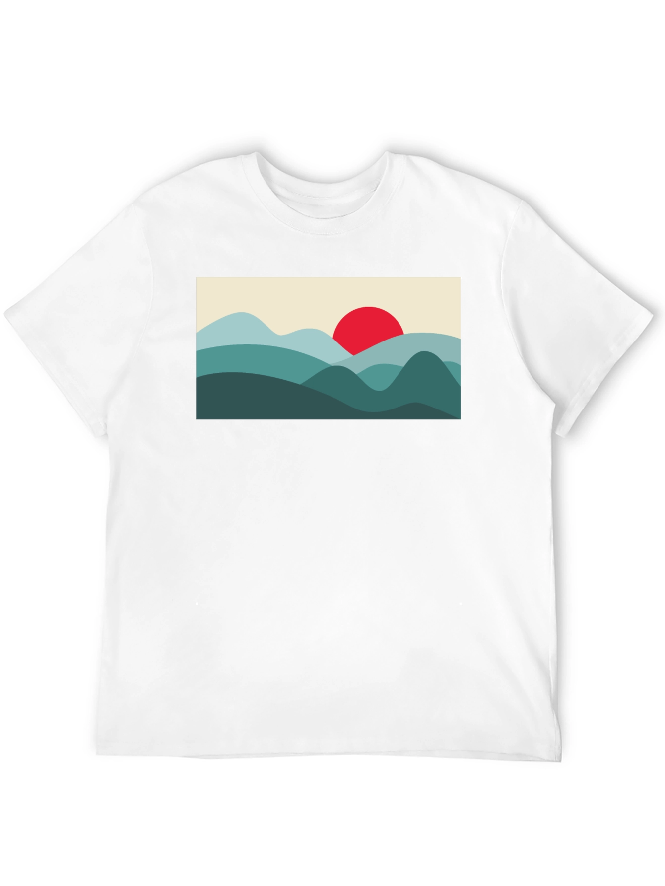 Mountains and Sun Graphic Tee - Black