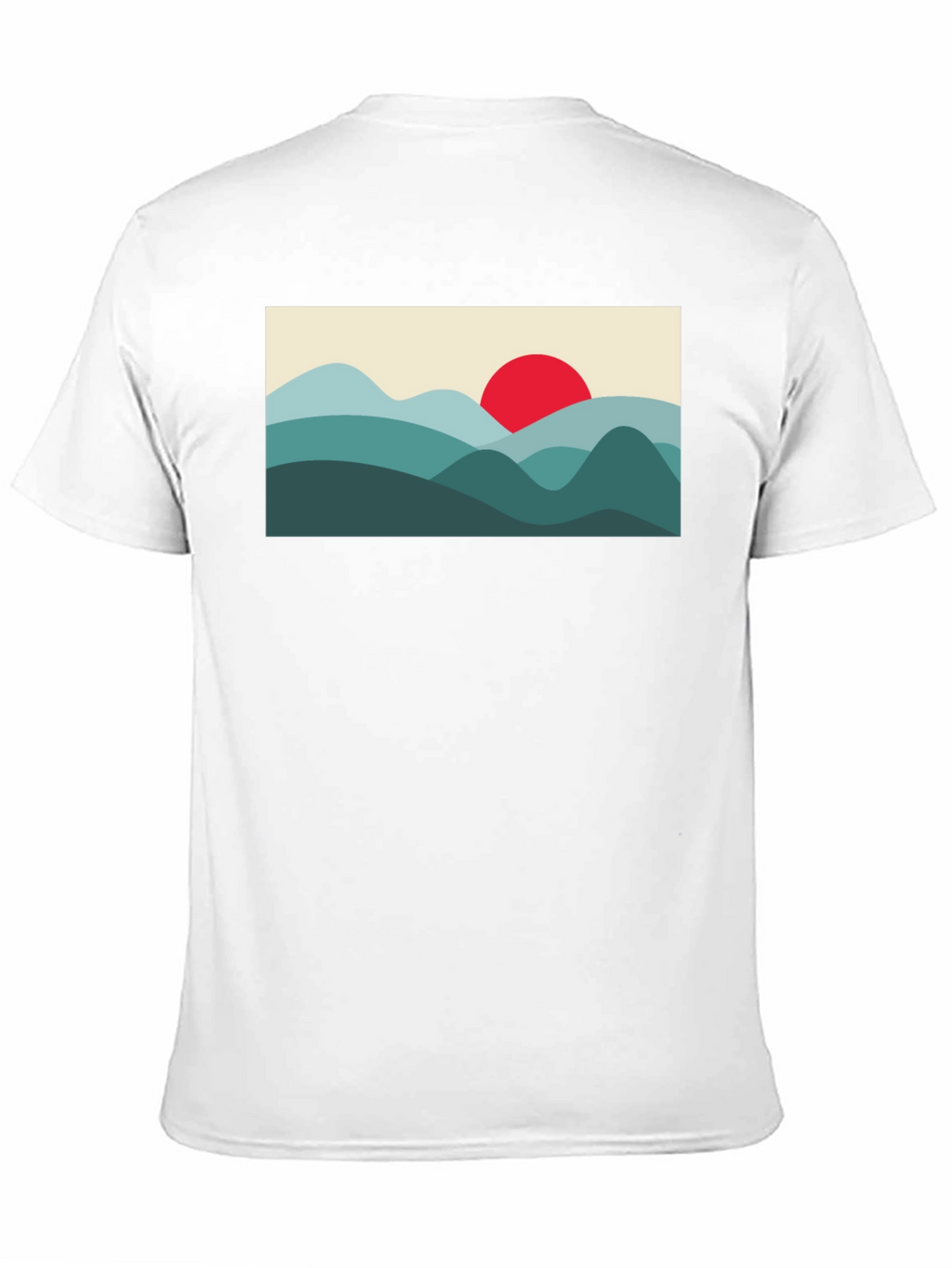 Mountains and Sun Graphic Tee - Black