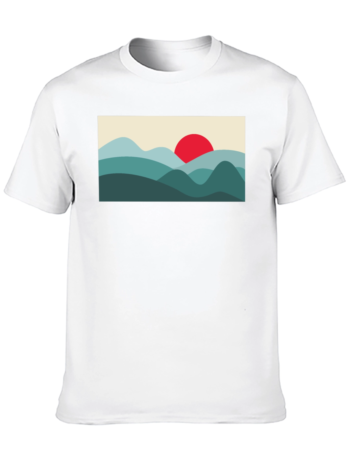 Mountains and Sun Graphic Tee - Black