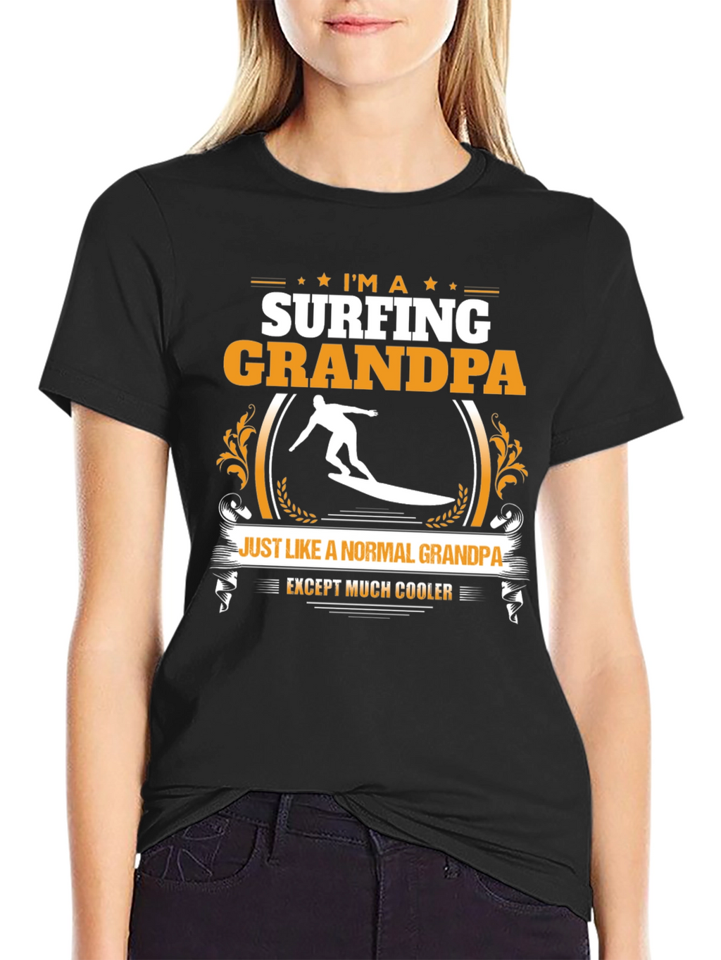 Surfing Grandpa T-Shirt - Cool Grandpa Shirt