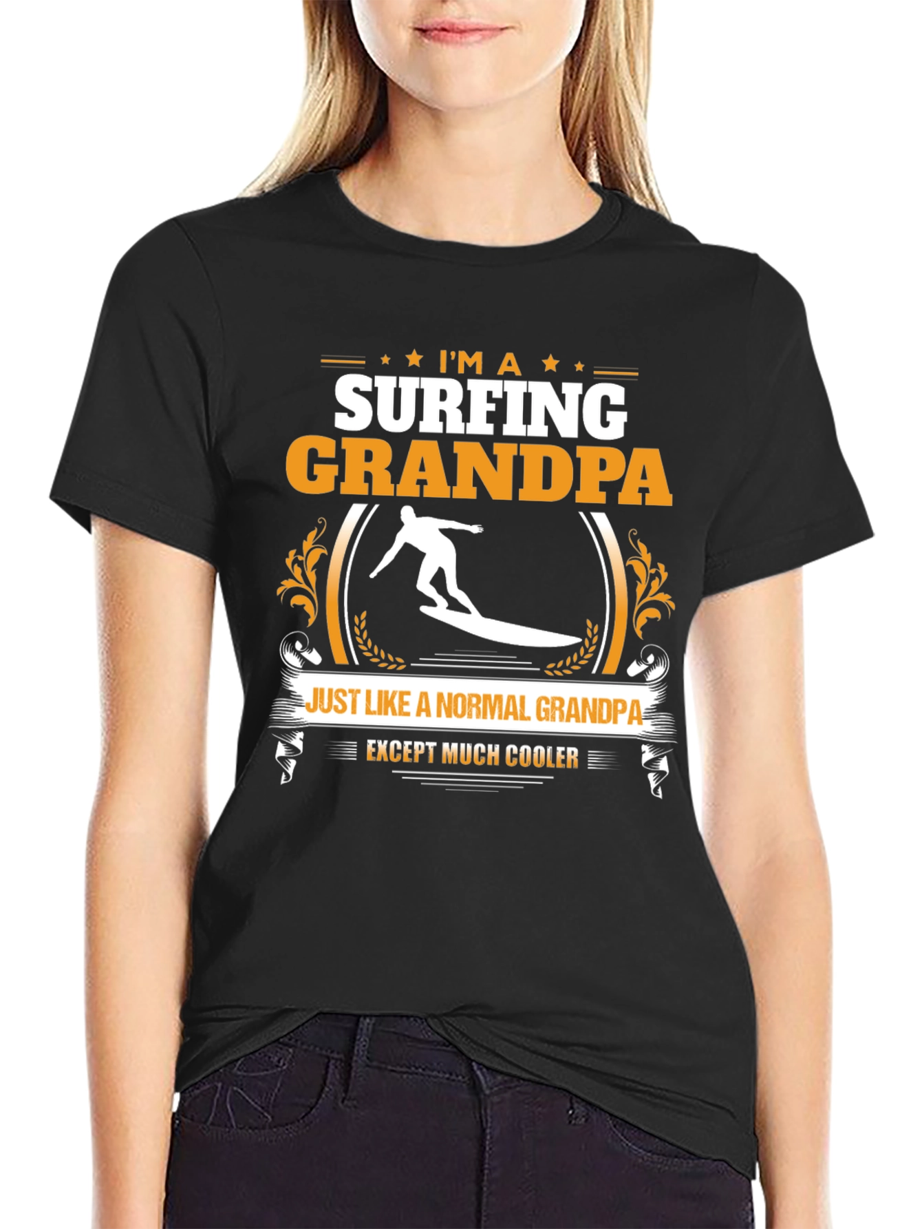 Surfing Grandpa T-Shirt - Cool Grandpa Shirt