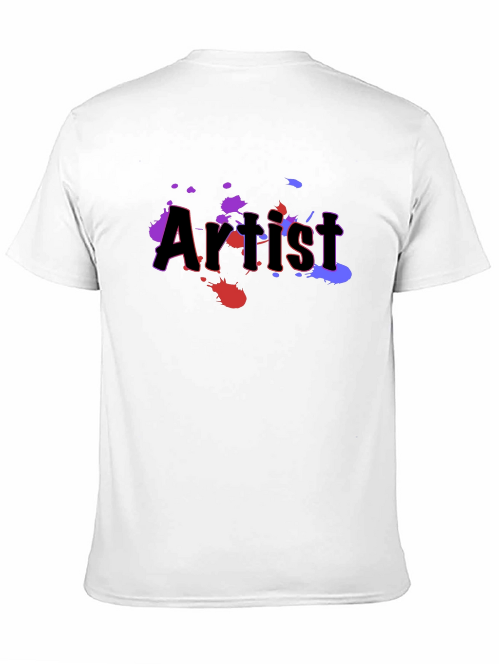 Artist Splatter Print Black T-Shirt