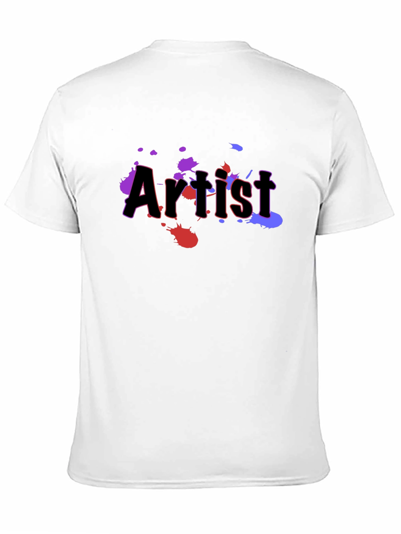 Artist Splatter Print Black T-Shirt