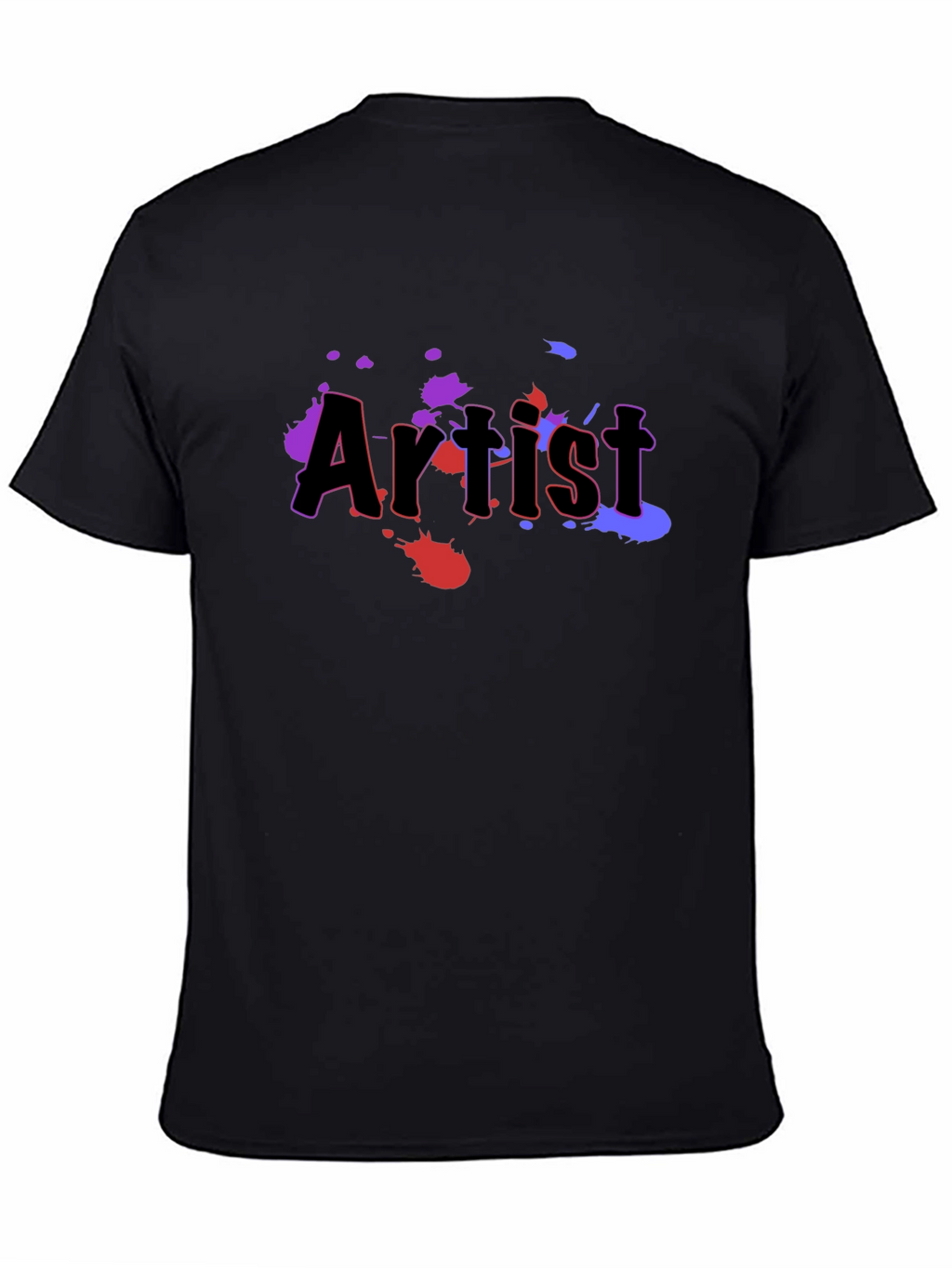 Artist Splatter Print Black T-Shirt