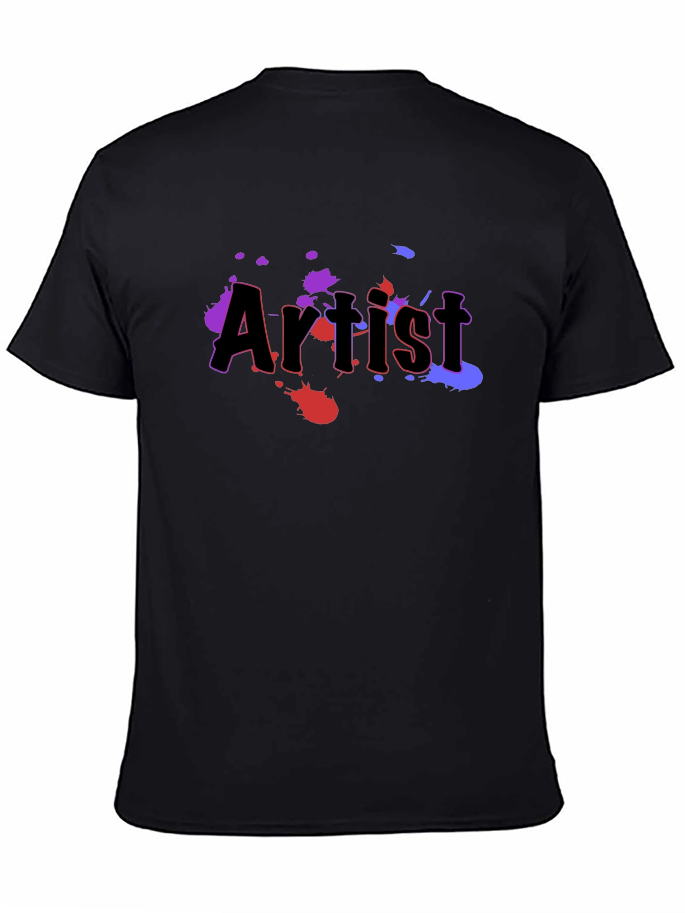 Artist Splatter Print Black T-Shirt