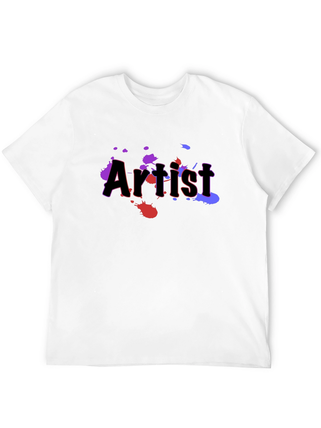 Artist Splatter Print Black T-Shirt
