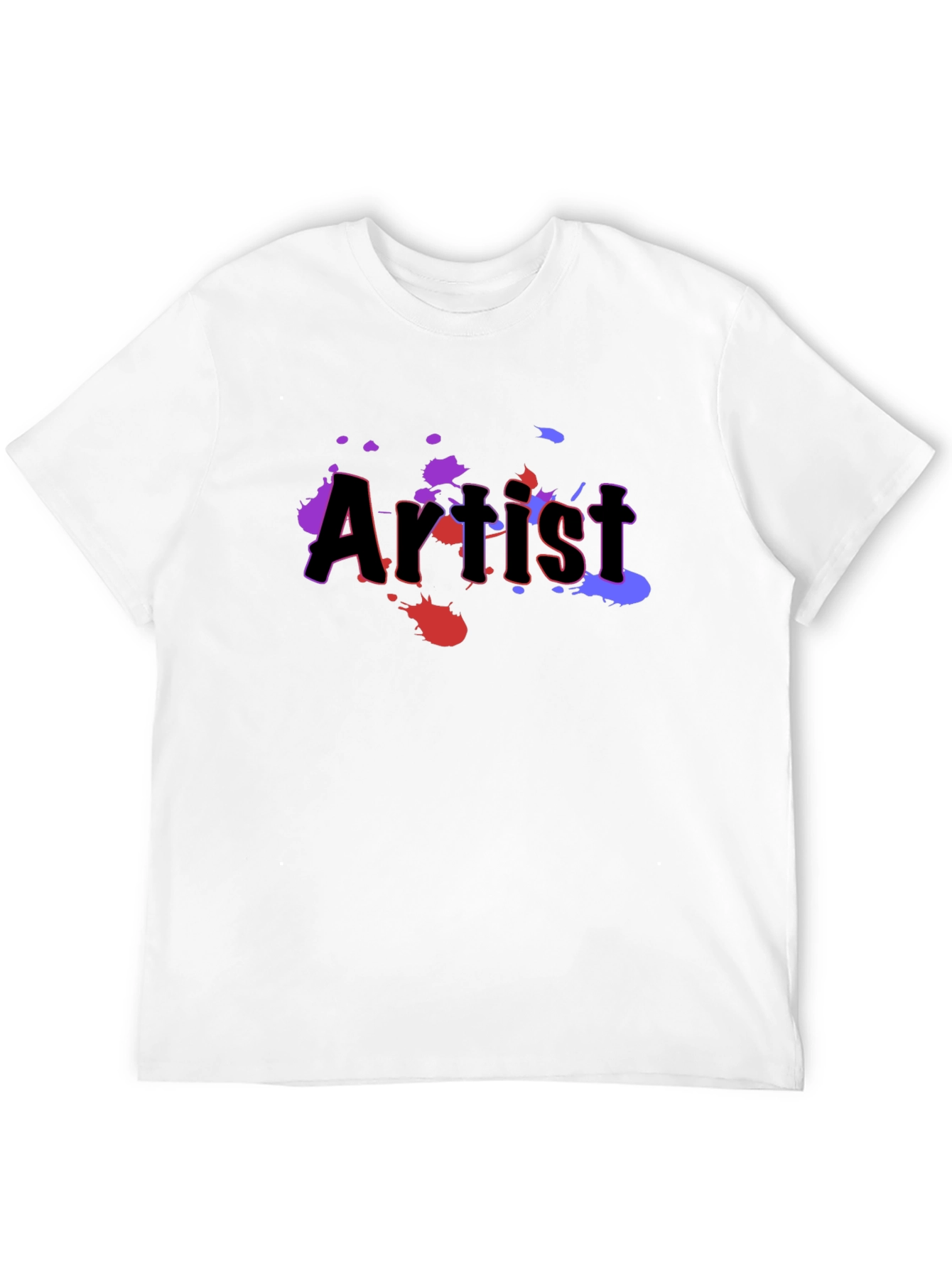Artist Splatter Print Black T-Shirt
