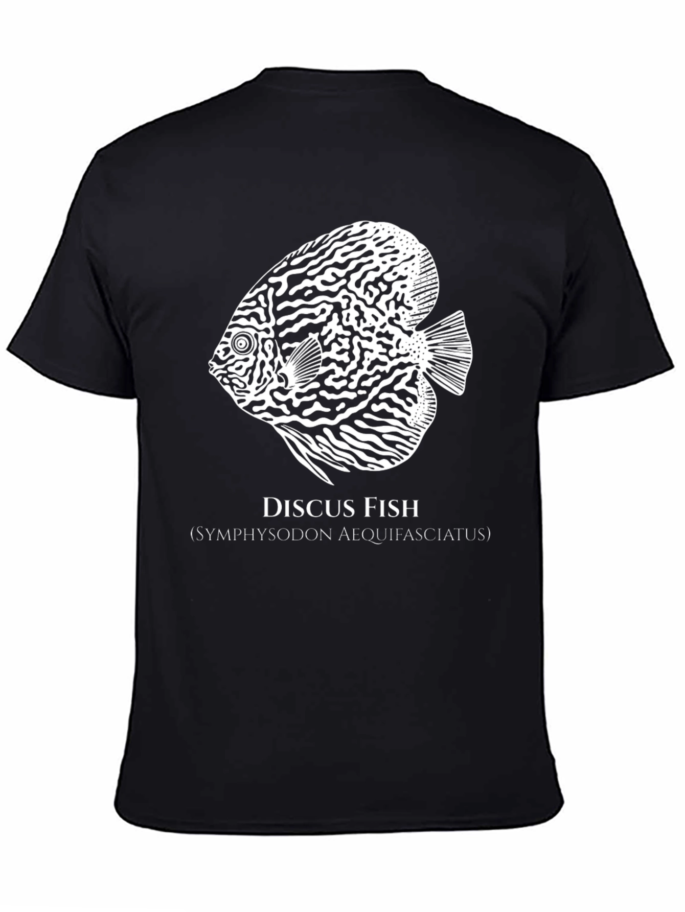 Discus Fish Graphic Black T-Shirt