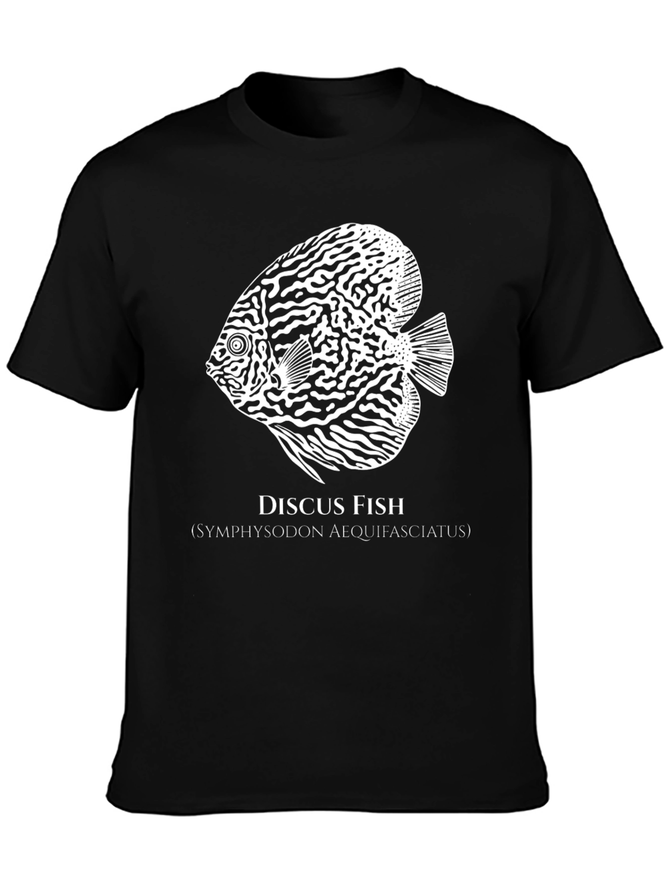 Discus Fish Graphic Black T-Shirt