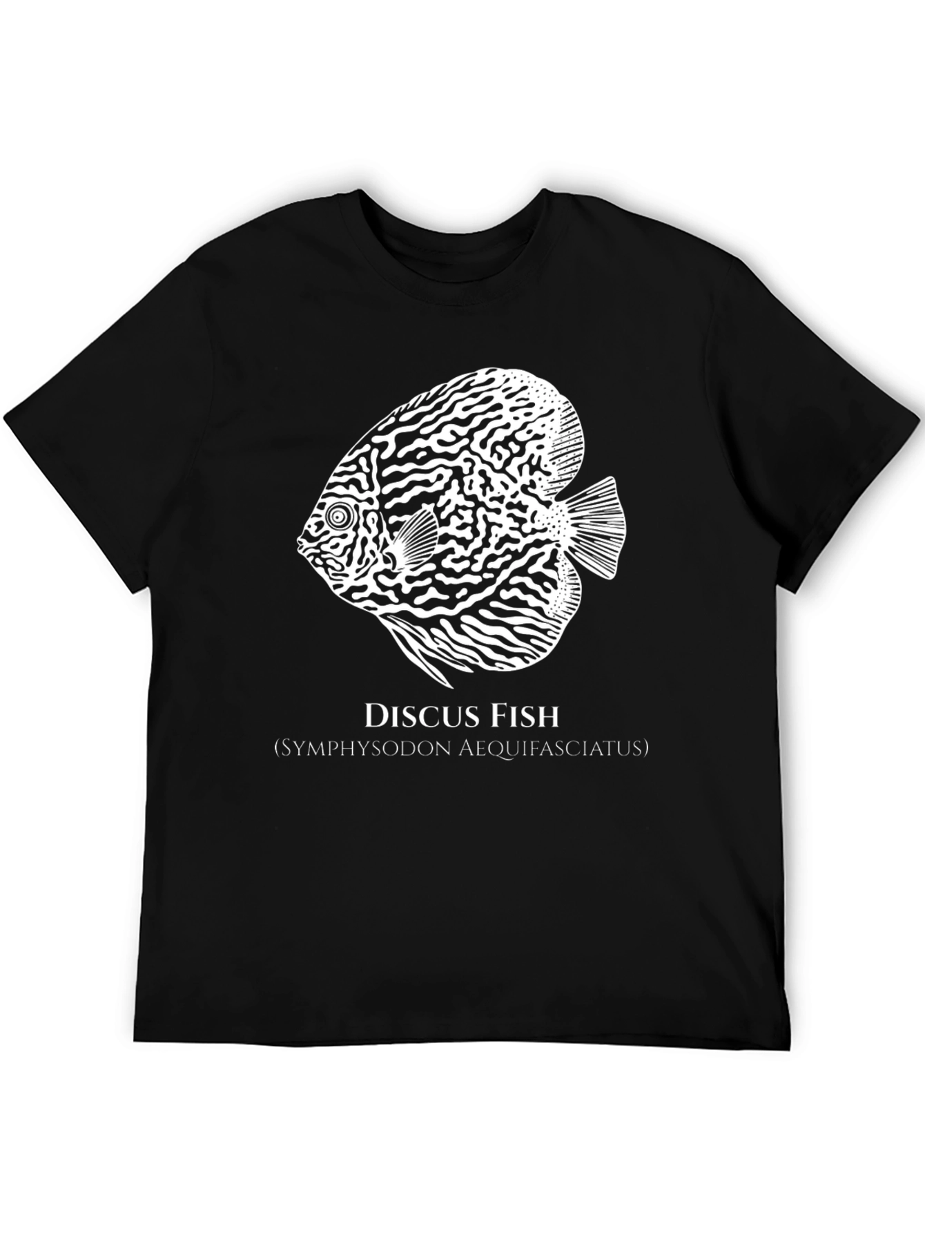 Discus Fish Graphic Black T-Shirt