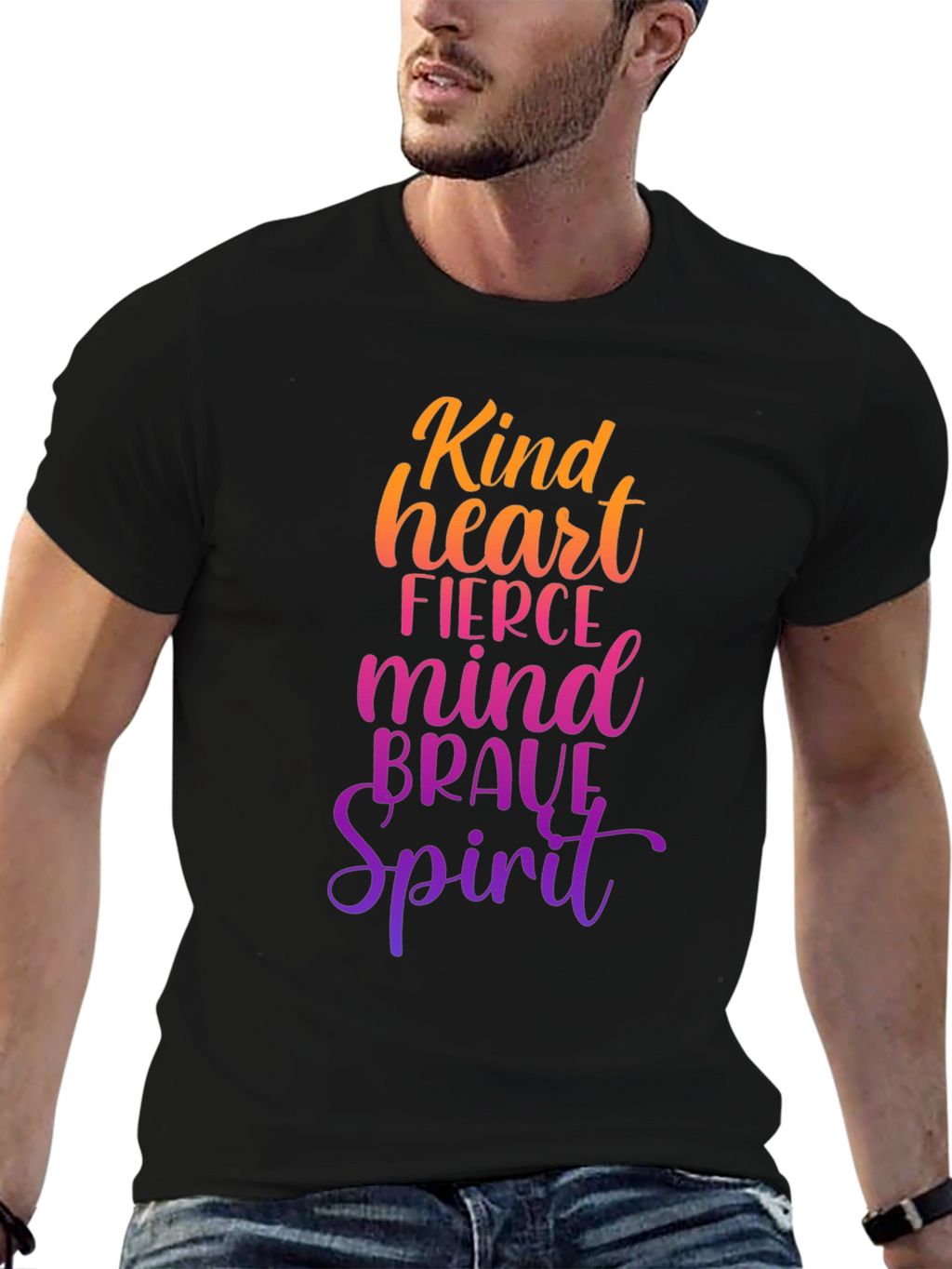 Kind Heart Fierce Mind Brave Spirit Graphic Tee