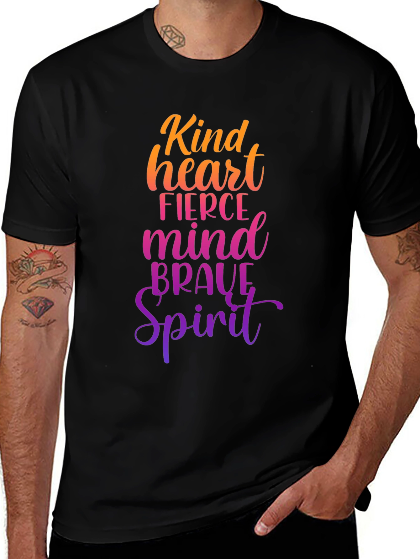 Kind Heart Fierce Mind Brave Spirit Graphic Tee