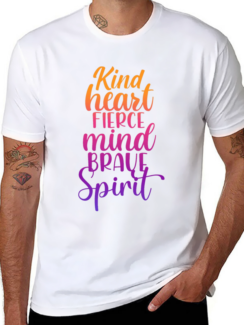 Kind Heart Fierce Mind Brave Spirit Graphic Tee