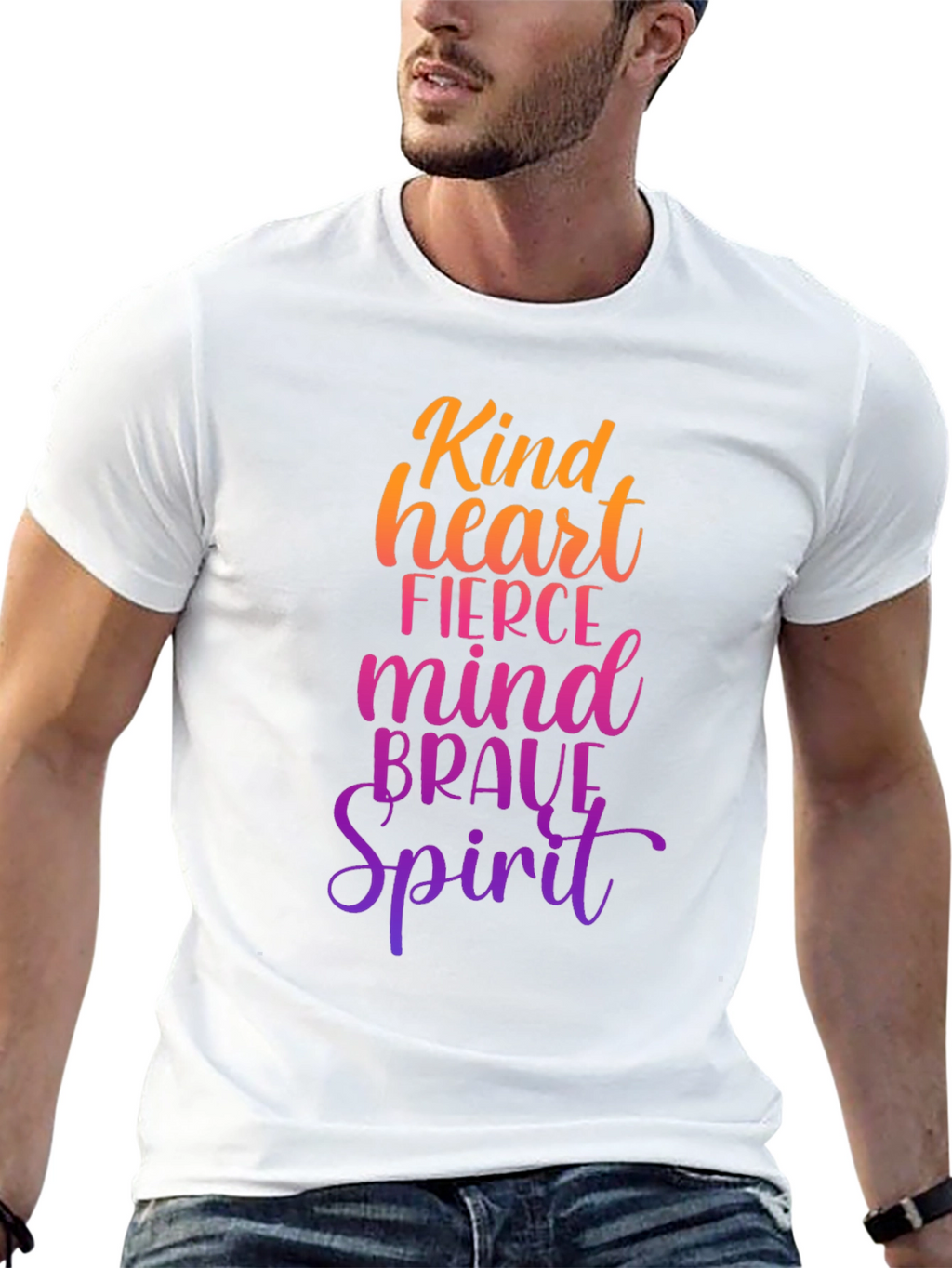 Kind Heart Fierce Mind Brave Spirit Graphic Tee