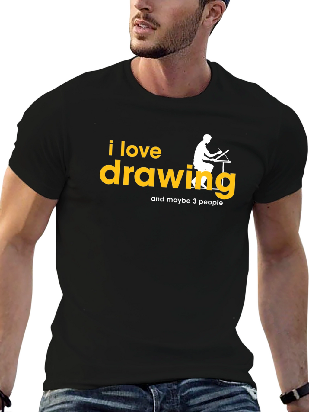 I Love Drawing Graphic Tee - Artist T-Shirt