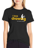 I Love Drawing Graphic Tee - Artist T-Shirt