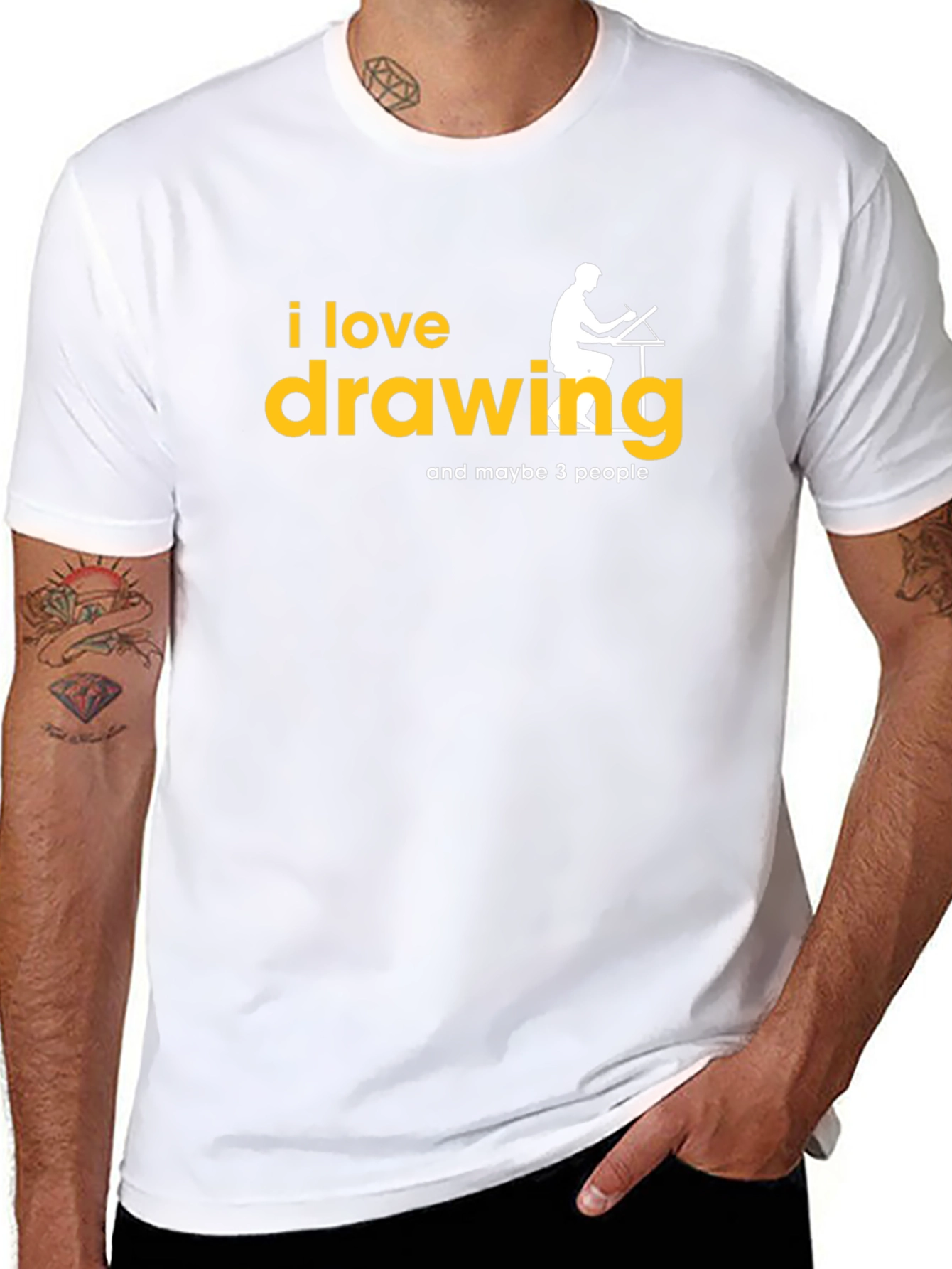 I Love Drawing Graphic Tee - Artist T-Shirt