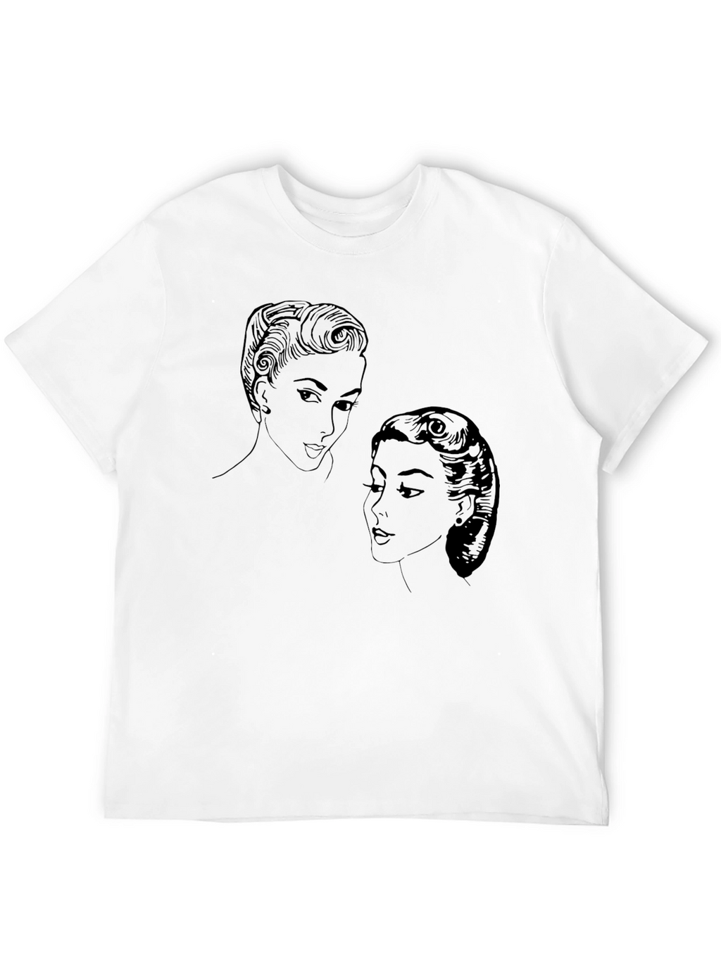 Retro Ladies Graphic Tee - Black Cotton