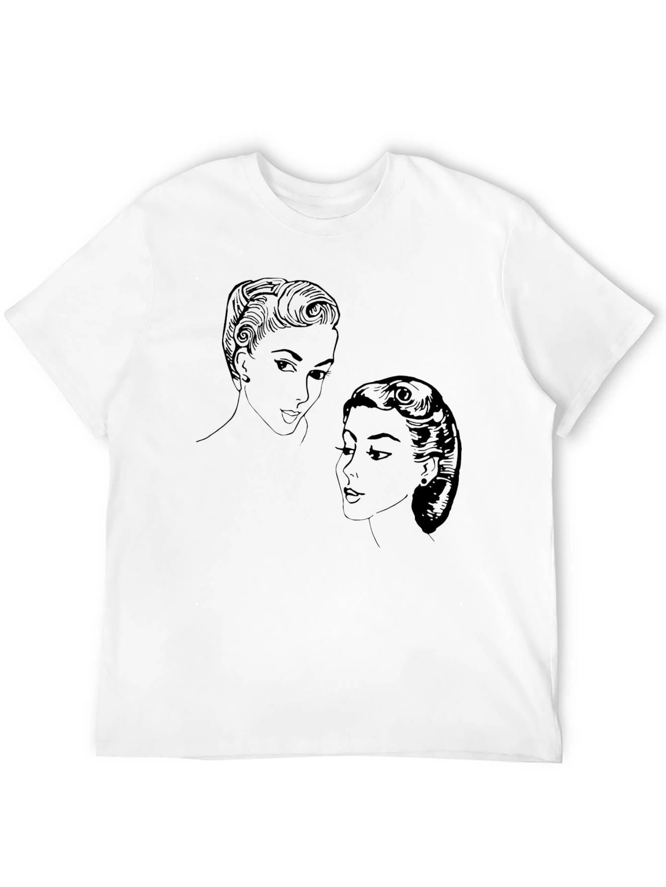Retro Ladies Graphic Tee - Black Cotton