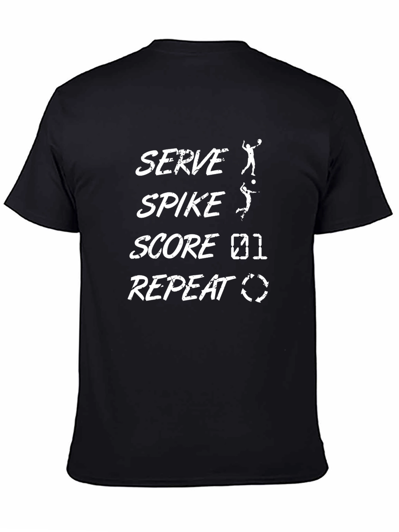 Volleyball Serve Spike Score Repeat Graphic T-Shirt