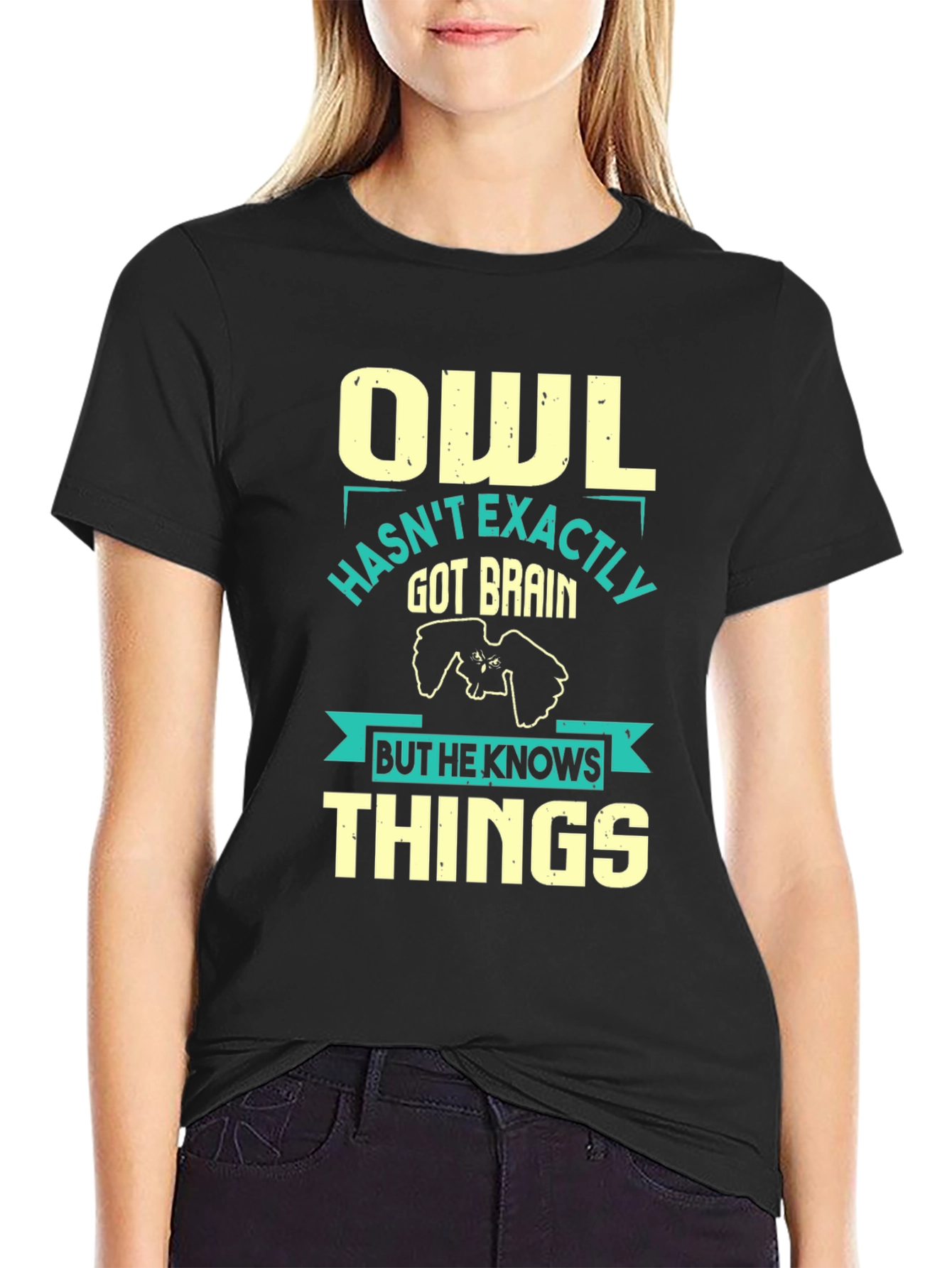 Owl Knows Things Mens T-Shirt - Funny Wisdom Tee