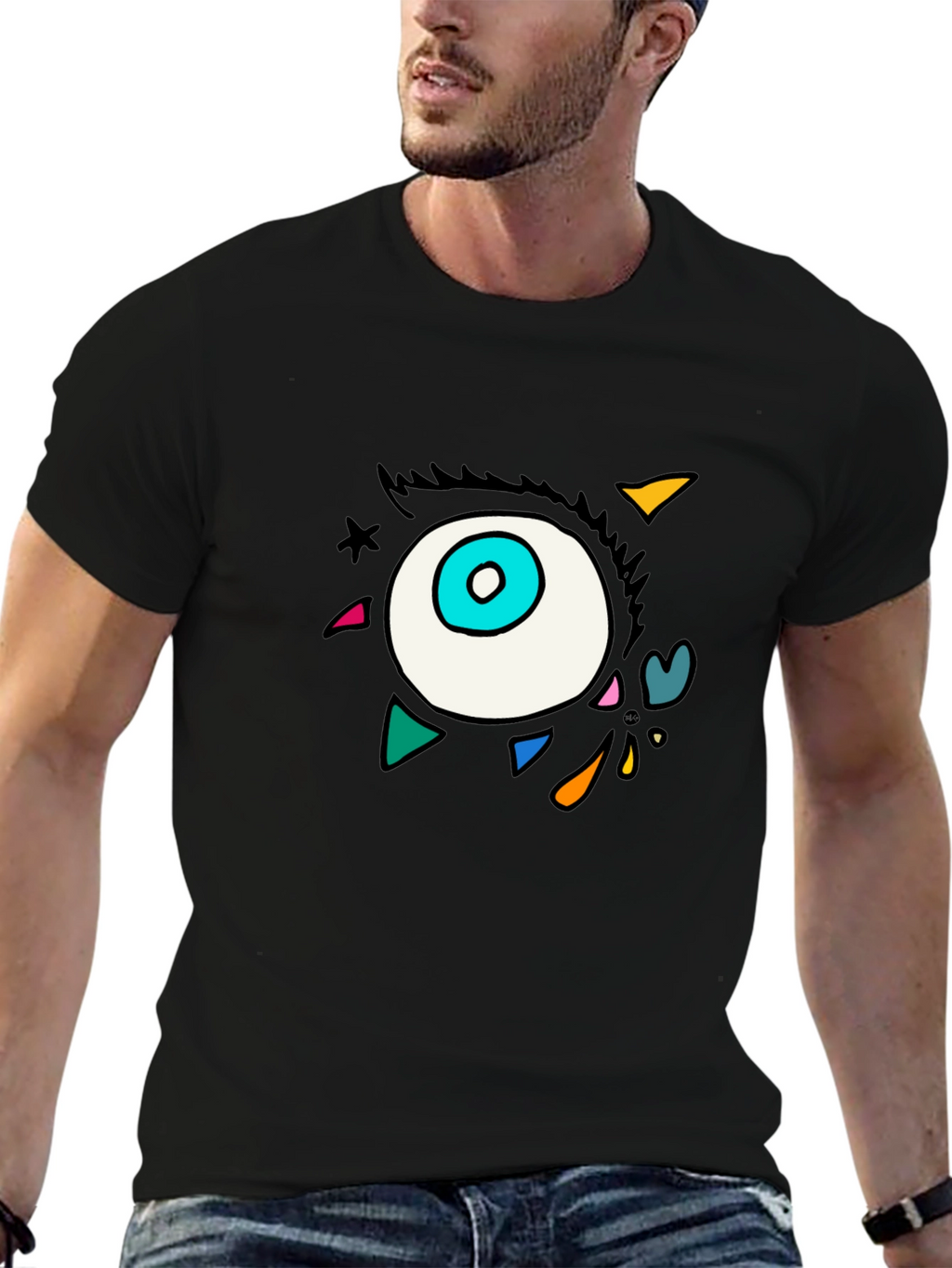 Eye Graphic Black T-Shirt