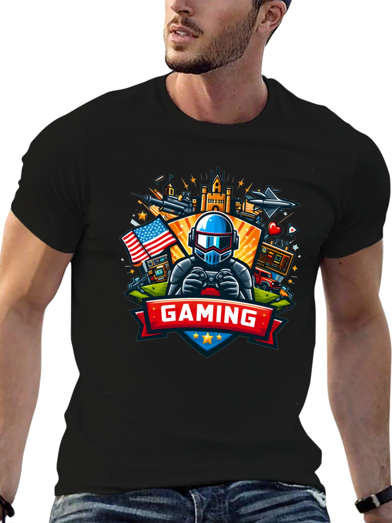 Gaming T-Shirt - USA Gamer Tee