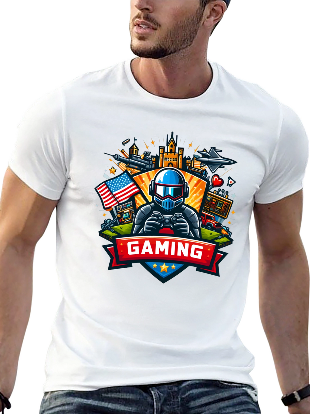 Gaming T-Shirt - USA Gamer Tee