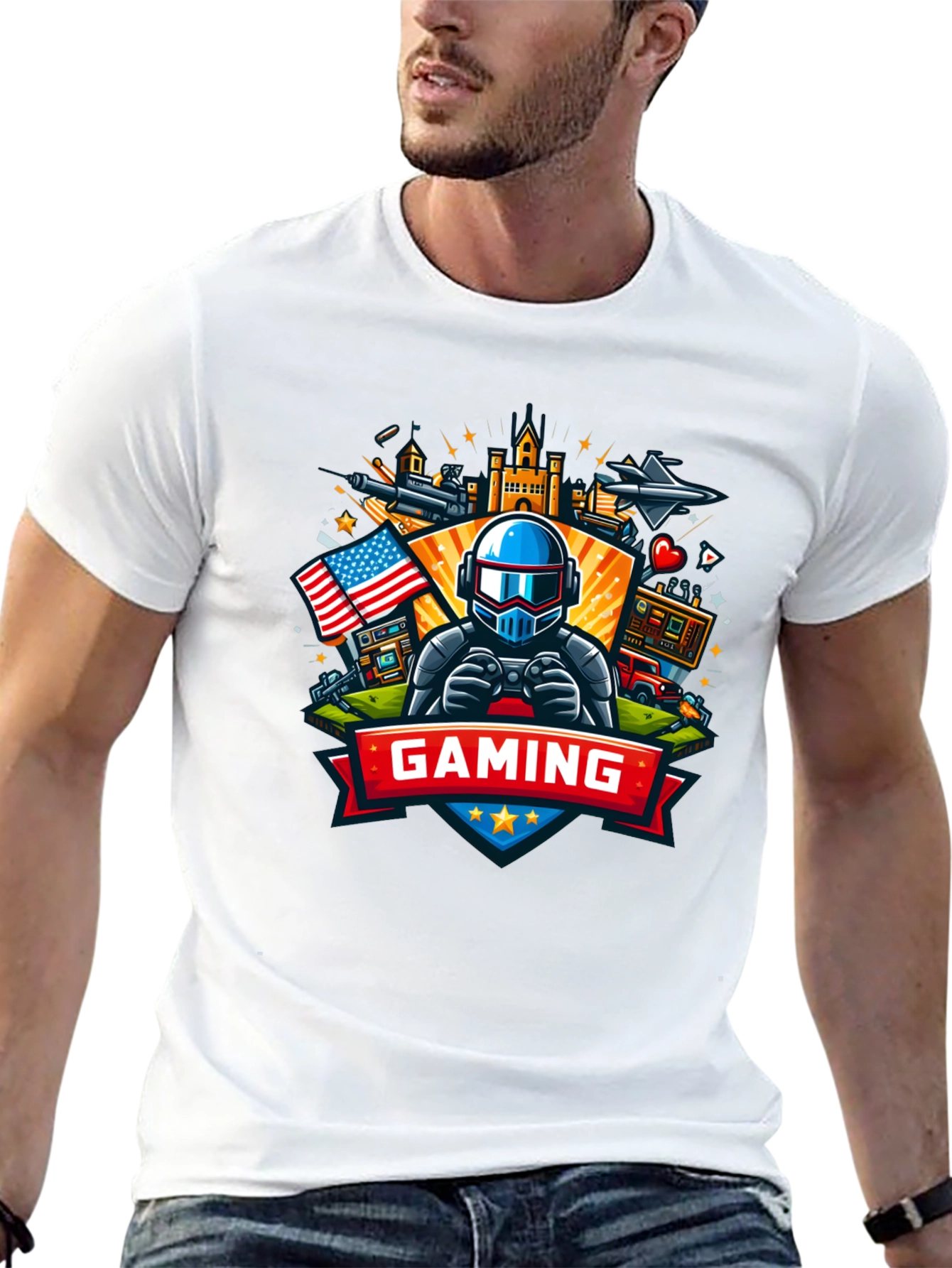 Gaming T-Shirt - USA Gamer Tee