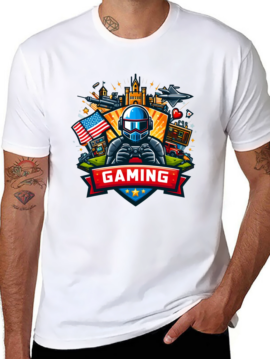 Gaming T-Shirt - USA Gamer Tee