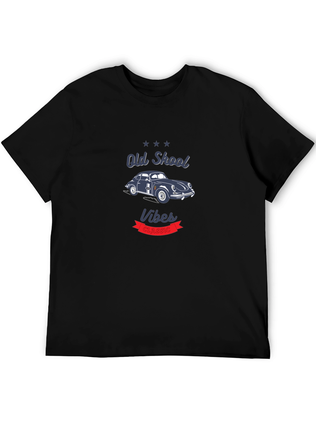 Old Skool Vibes Classic Car Graphic T-Shirt