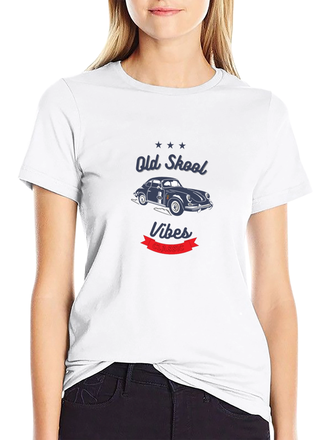 Old Skool Vibes Classic Car Graphic T-Shirt