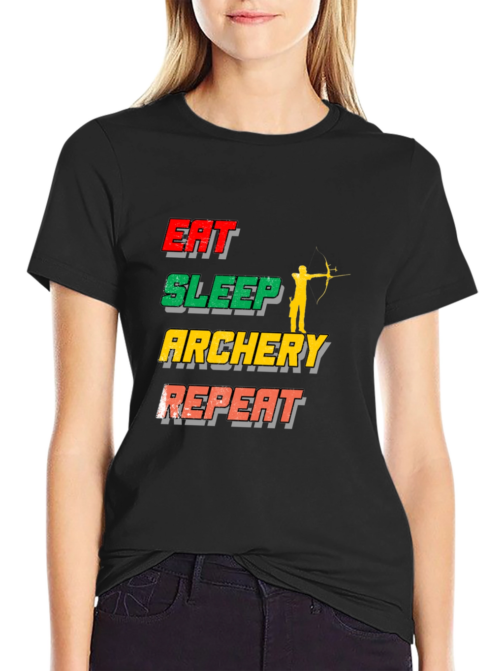 Eat Sleep Archery Repeat T-Shirt | Sports Tee