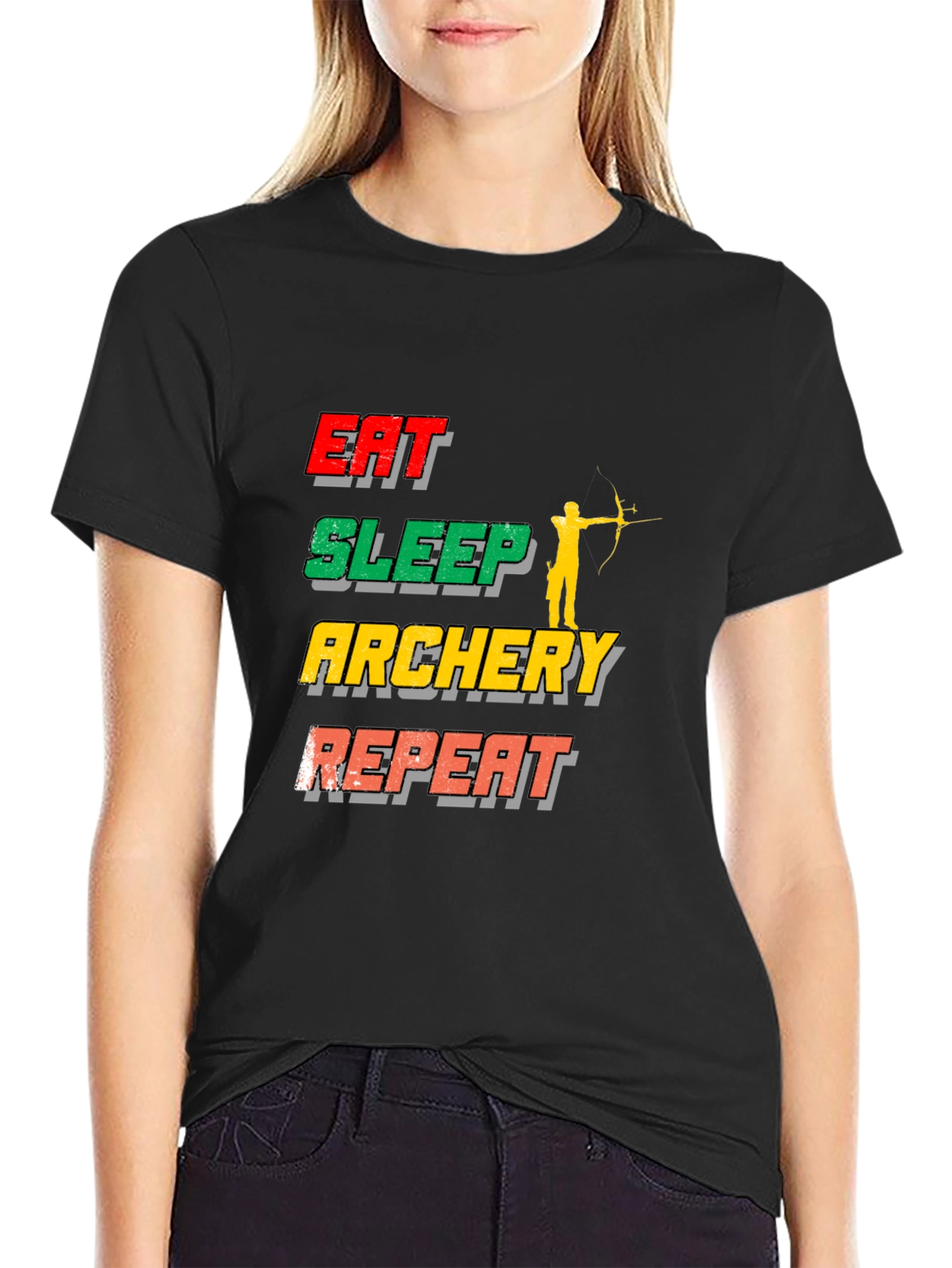 Eat Sleep Archery Repeat T-Shirt | Sports Tee